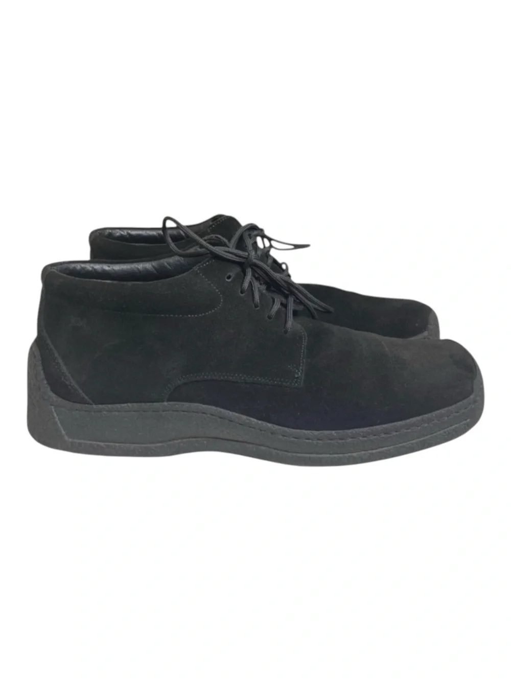 Johnston & Murphy ❁ Suede Lace Up Chukka Ankle Boots Handcrafted Shoe ❁ Black 11